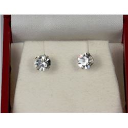 NEW .925 SILVER STUD EARRINGS W/CZ