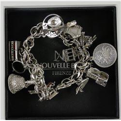 ESTATE .925 CHARM BRACELET W/.925
