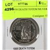 Image 1 : CANADA 1958 DEATH TOTEM SILVER DOLLAR EF
