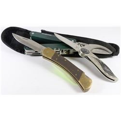 WIND RIVER MULTI-TOOL SNIPS & TWO POCKET KNIVES
