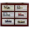 Image 1 : WALL DISPLAY WITH 6 MODEL VINTAGE CARS