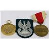 Image 1 : POLISH COMMUNIST MILTARY MEDALS & HAT INSIGNIA