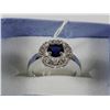 Image 1 : 10-NAT. SAPPHIRE .925 STERLING SILVER RING SIZE 6