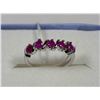 Image 1 : 9-NATURAL RUBY, .925 STERLING SILVER RING SIZE 6