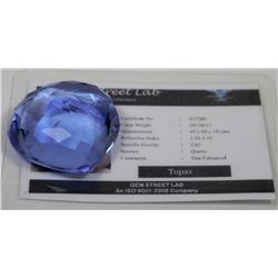 GENUINE TOPAZ HUE ENHANCED 201.00CT WITH COA