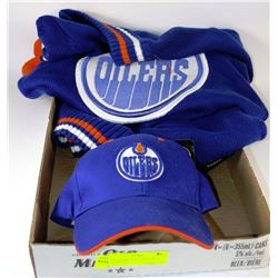 NHL OILERS SMALL SWEATER & OILERS HAT