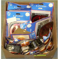 BOX OF NEW TRAILER LIGHTS