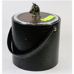 VINTAGE ICE BUCKET WITH HORSE HEAD