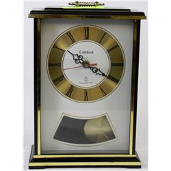 BLACK AND GOLD MANTEL CLOCK