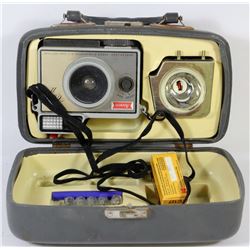 VINTAGE ANSCO CAMERA WITH FLASH IN CASE