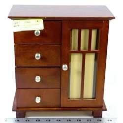 WOODEN JEWELLERY BOX WITH NECKLACE CAROUSEL