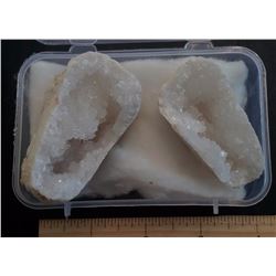 NATURAL SELENITE WHOLE CRYSTAL GEODE & INFO SHEET