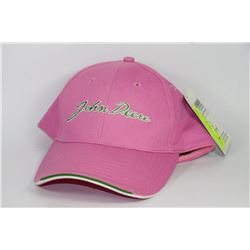 NEW AUTHENTIC PINK JOHN DEERE BASEBALL CAP