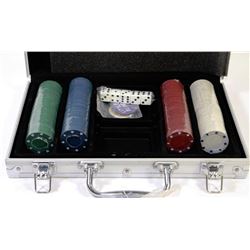 TEXAS HOLD'EM POKER CHIP SET IN ATTACHE CASE