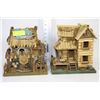 Image 1 : SET OF 2 DECORATIVE BIRD HOUSES/HOME DECOR 10.5"