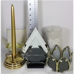 FLAT WITH PARTYLITE MYRIAD IMAGES CANDLE HOLDER,