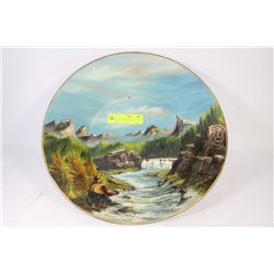 15 1/2" DIAMETER HANDPAINTED TIN GOLD MINING PAN