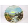 Image 1 : 15 1/2" DIAMETER HANDPAINTED TIN GOLD MINING PAN