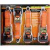 Image 1 : PACK OF 4 HIGH TENSION RATCHET STRAPS