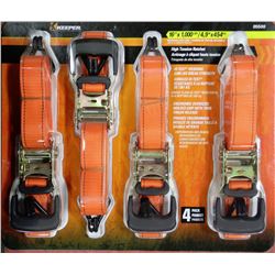 PACK OF 4 HIGH TENSION RATCHET STRAPS