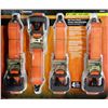 Image 1 : PACK OF 4 HIGH TENSION RATCHET STRAPS