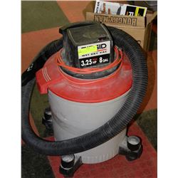 RIDGID 8 GAL 3.25HP SHOP VACW/ EXTRA FILTER