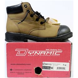 DYNAMIC STEEL TOE WORK BOOTS - SIZE 7-3E