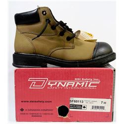 DYNAMIC STEEL TOE WORK BOOTS - SIZE 7-3E
