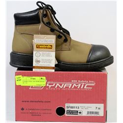 DYNAMIC STEEL TOE WORK BOOTS - SIZE 7-3E