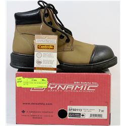 DYNAMIC STEEL TOE WORK BOOTS - SIZE 7-3E