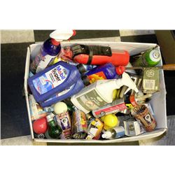 LARGE LOT OFCAR OIL, FIRE EXTINGUISHER, AND MORE