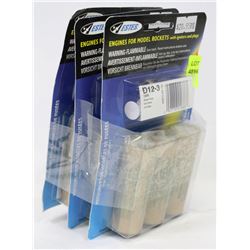 3PC. NEW ESTES ENGINES FOR MODEL ROCKETS W/