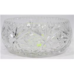 LARGE BAVARIAN PINWHEEL CRYSTAL FRUIT BOWL