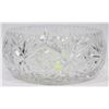 Image 1 : LARGE BAVARIAN PINWHEEL CRYSTAL FRUIT BOWL