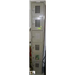 SIX UNIT METAL STAND UP LOCKER