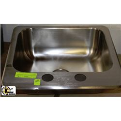 NEW STAINLESS STEEL HAND SINK 15"X15"