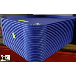 22 BLUE TRAYS 16"X12"