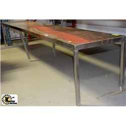 STAINLESS STEEL OVERSHELF - 18" X 105"