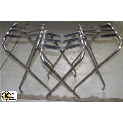 THREE FOLDING SERVING STANDS