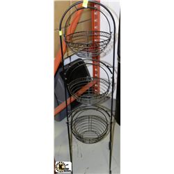 METAL 3 TIERED DISPLAY BASKET