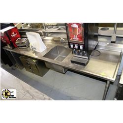 12' STAINLESS TABLE WITH 1 SINK