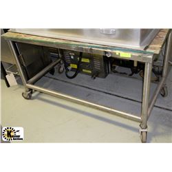 STAINLESS STEEL TABLE WITH WHEELS