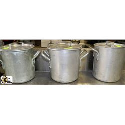 6QT POTS WITH LIDS X3