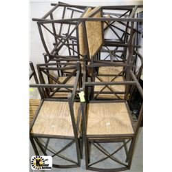 16 RATTAN SEAT RESTAURANT CHAIRS