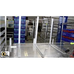 2 PLASTIC SNEEZE GUARDS, 1- IS 47" WIDE,1-36" WIDE