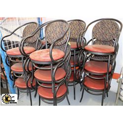 LOT OF 16 CAPTAIN ROUND METAL CHAIRS