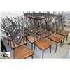 Image 1 : 25 STEEL CHAIRS WITH DECORATIVE BACKS & PADDED