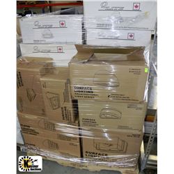 PALLET OF ASSORTED POT LIGHTS & LIGHT FIXTURES ON