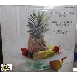 GLASS PEDESTAL BOWL