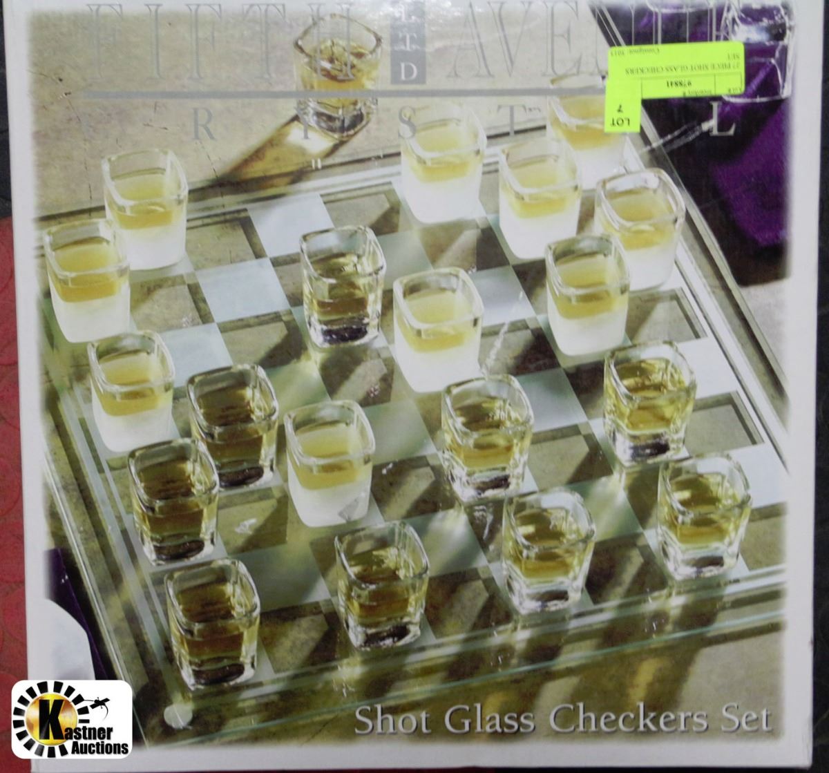 27 PIECE SHOT GLASS CHECKERS SET